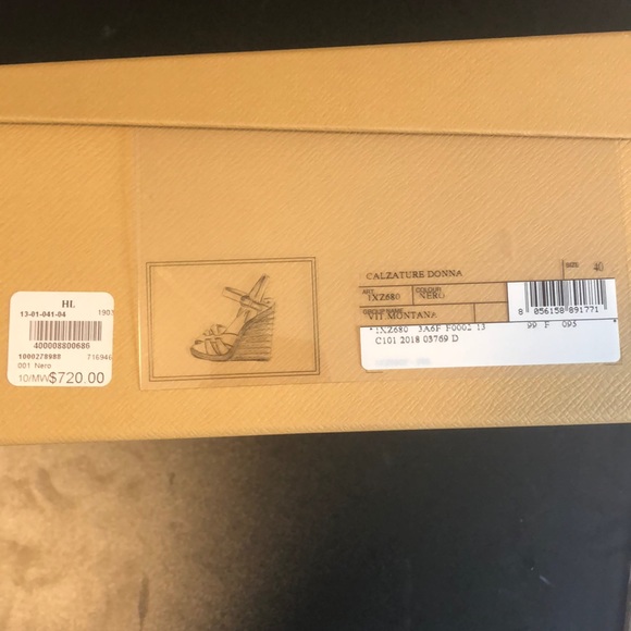 CSD PRADA Woven Leather Platform Espadrilles - Picture 8 of 8